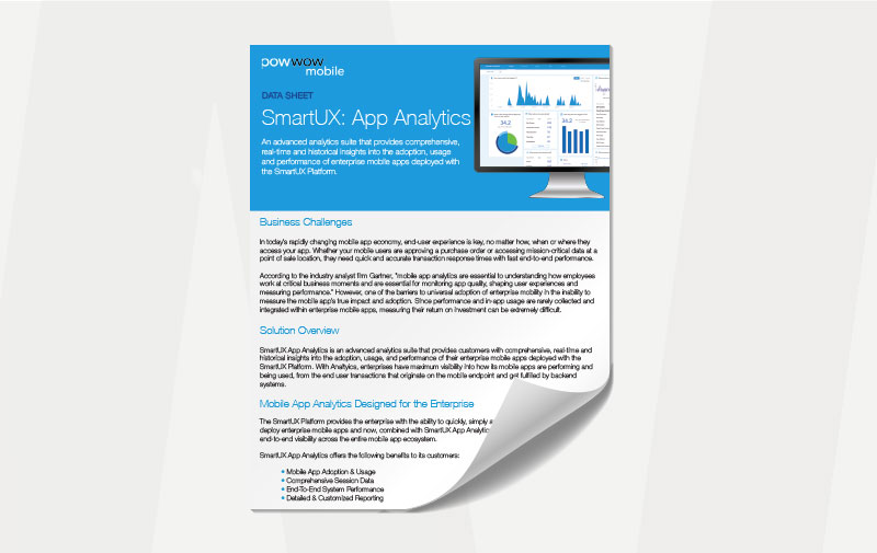 Data Sheet: SmartUX App Analytics | PowWow Mobile